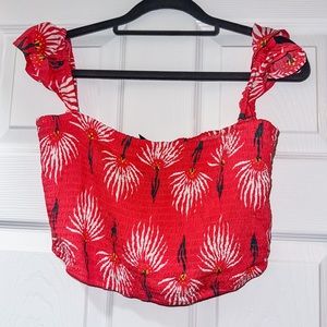 Lulus coral crop top